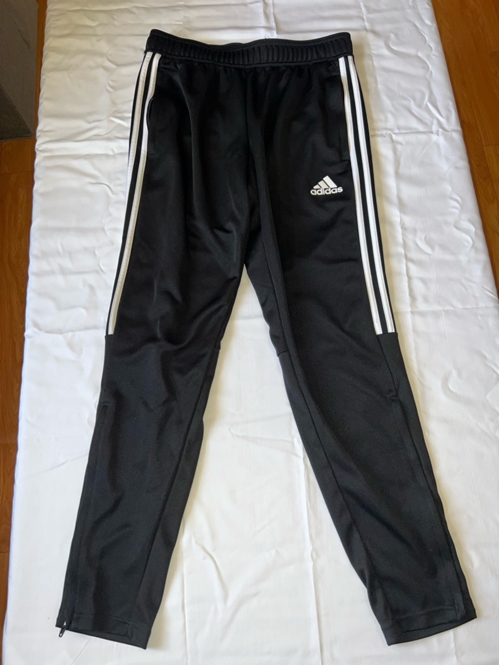 Adidas Kids Black Three-Stripe Track Pants